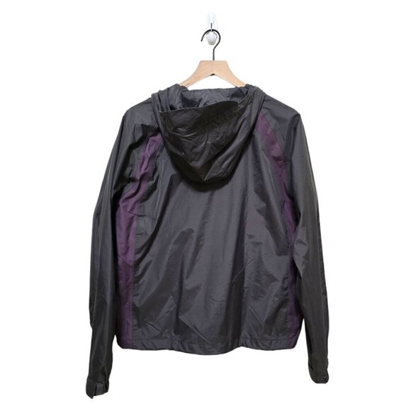 Coleman Purple & Gray Nylon Hooded Windbreaker Rain Jacket Sz S/M - Picture 8 of 13